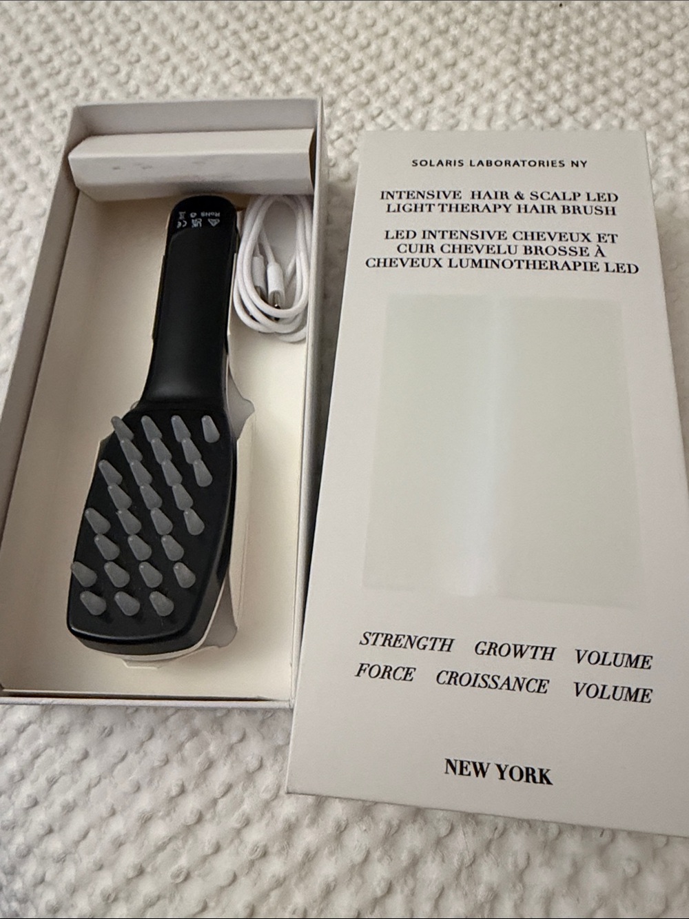 Solaris Laboratories NY Black LED Hair & Scalp Therapy Brush